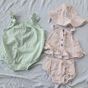 Striped Baby Romper and Outfit Set